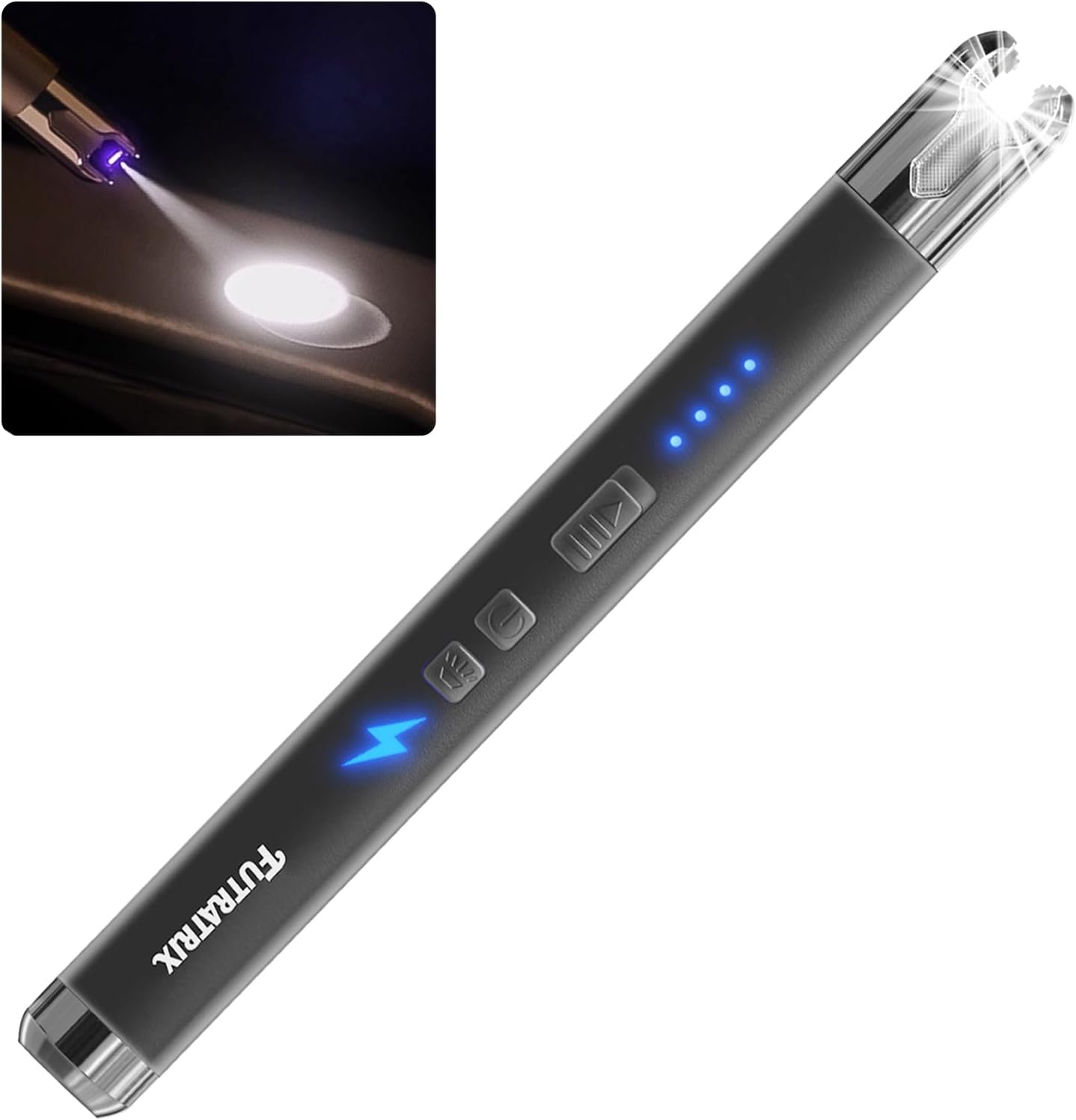 Electronic Lighter Arc Windproof Flameless USB Rechargeable Lighter with Safety...