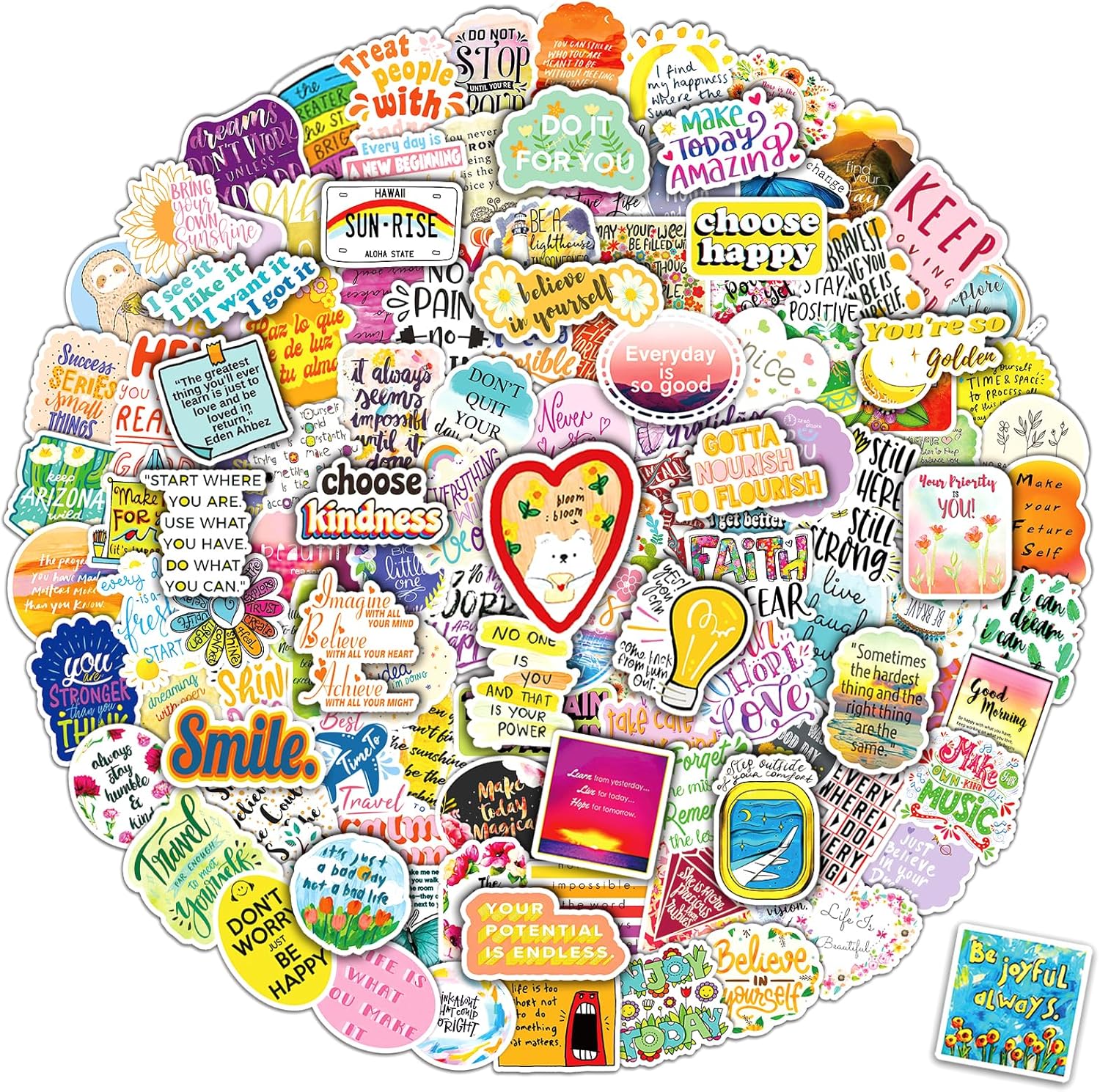 300PCS Motivational Sticker, Inspirational Words Stickers for Teens Adults Stude...