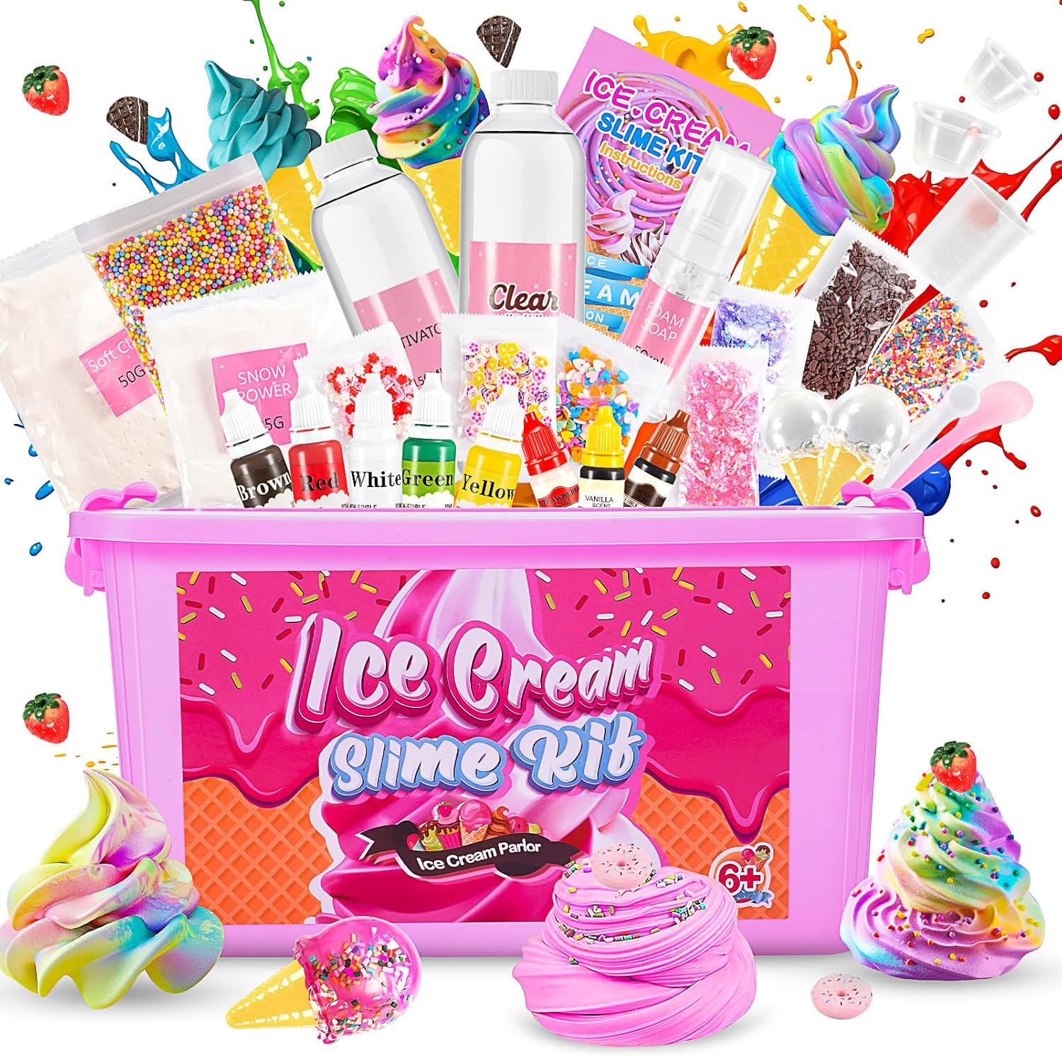 Grriopi Slime Kit, Toys for 6 7 8 9 10 11 12 Year Old Girls Boys Ice Cream Slime...