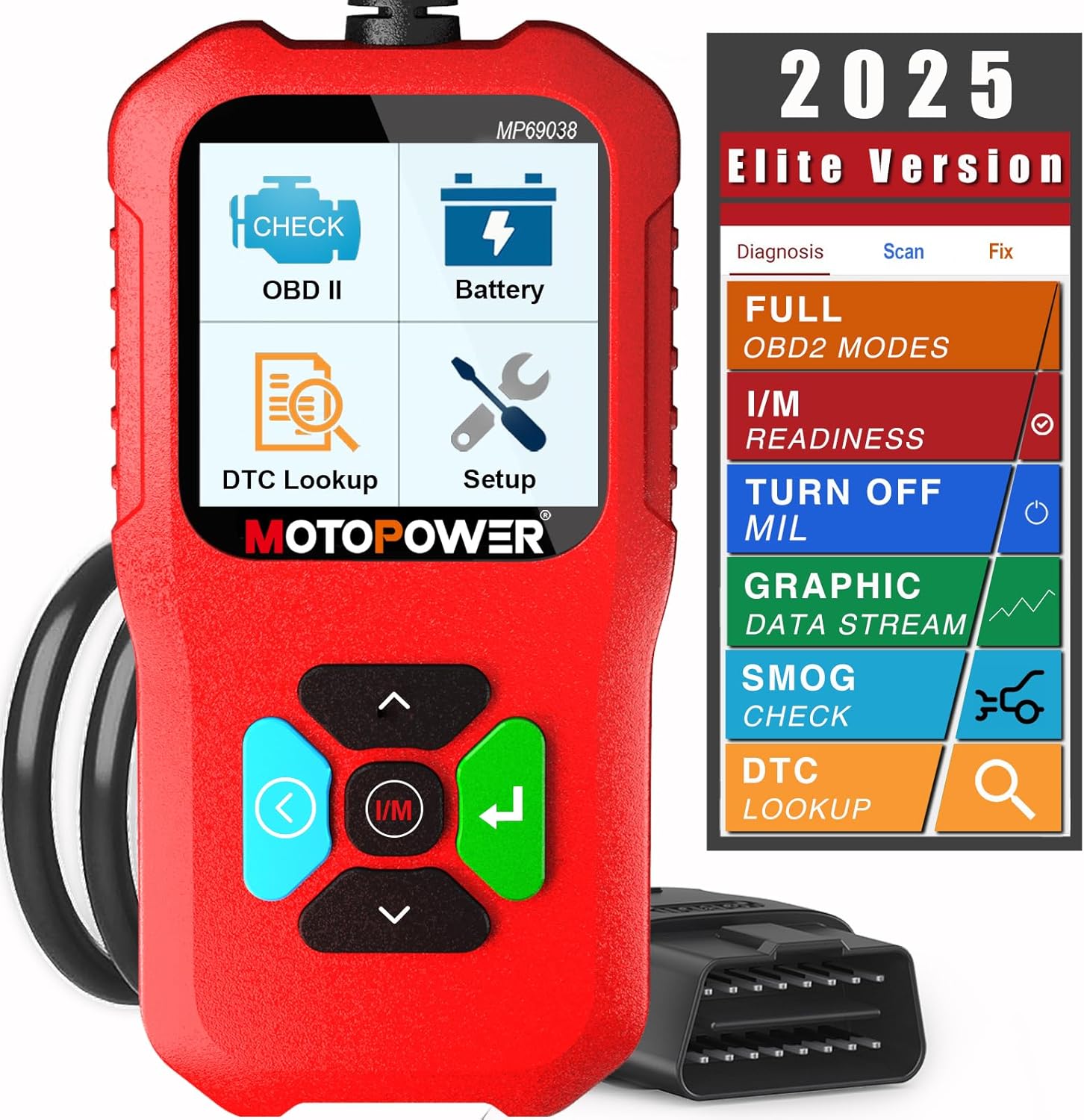 MOTOPOWER MP69038 Car OBD2 Scanner Code Reader Engine Fault Code Reader Scanner...