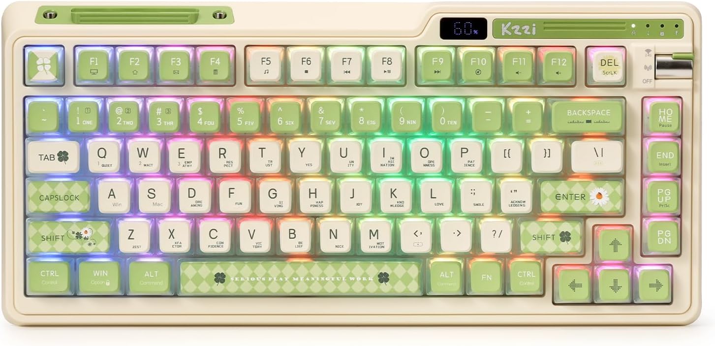 K75 PRO RGB 75% Wireless Gasket Mechanical Keyboard, Triple Mode BT 5.0/2.4G/USB...