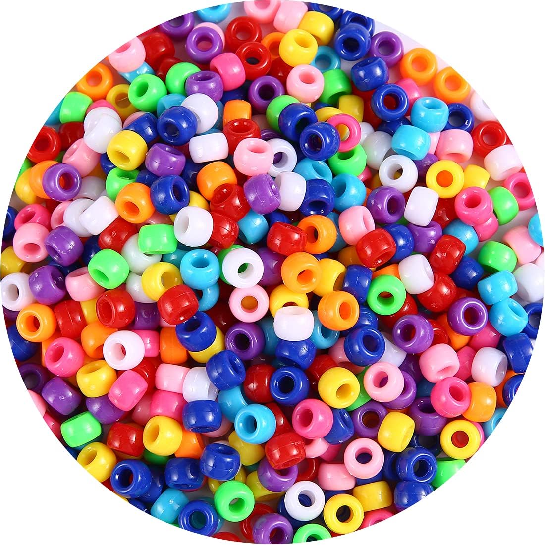1000+ pcs Pony Beads, Multi-Colored Bracelet Beads...