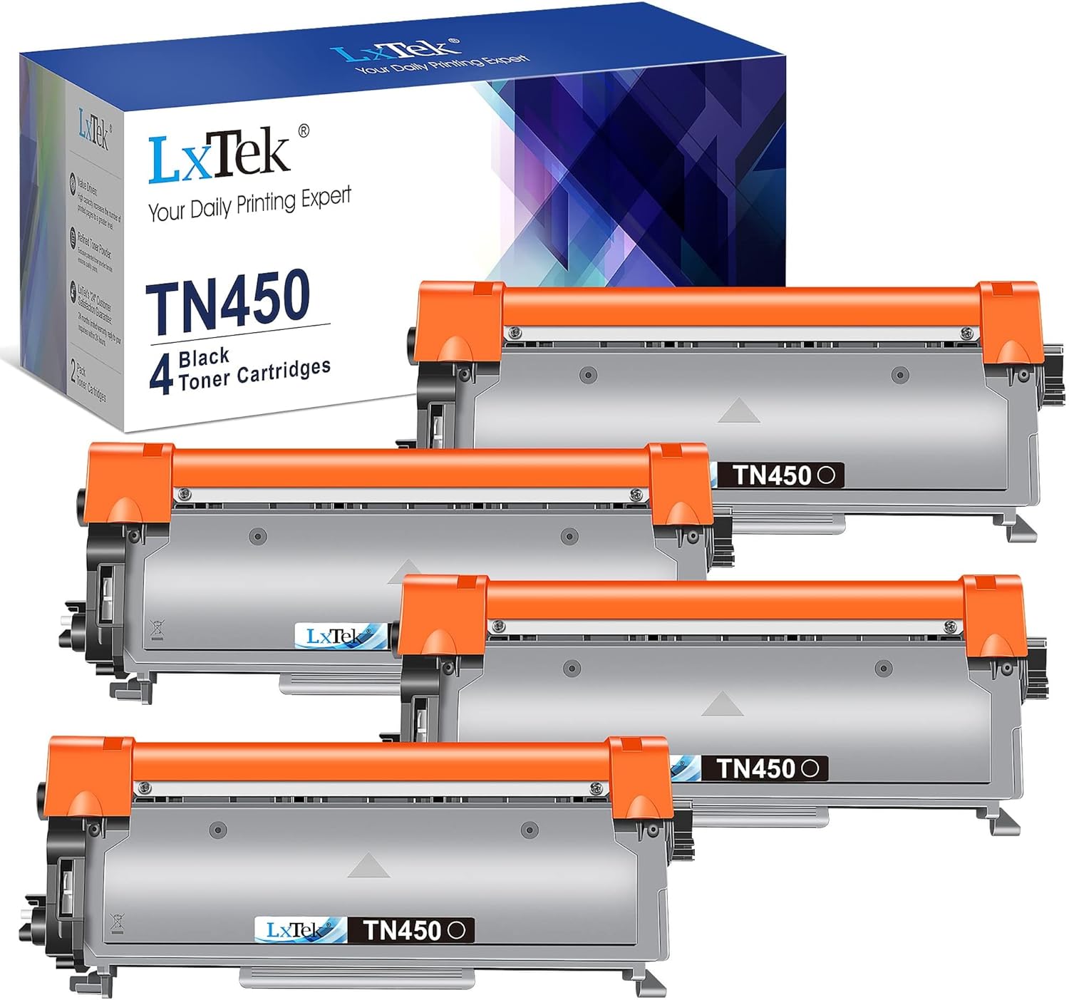 LxTek Compatible Toner Cartridge Replacement for Brother TN-450 TN450 TN420 to u...