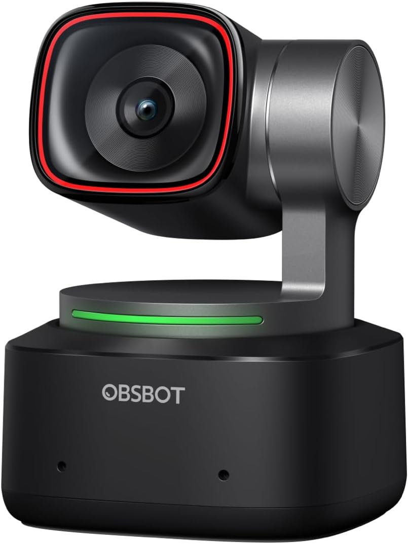OBSBOT Tiny 2 Webcam 4K Voice Control PTZ, AI Tracking Multi-Mode & Auto Focus,...