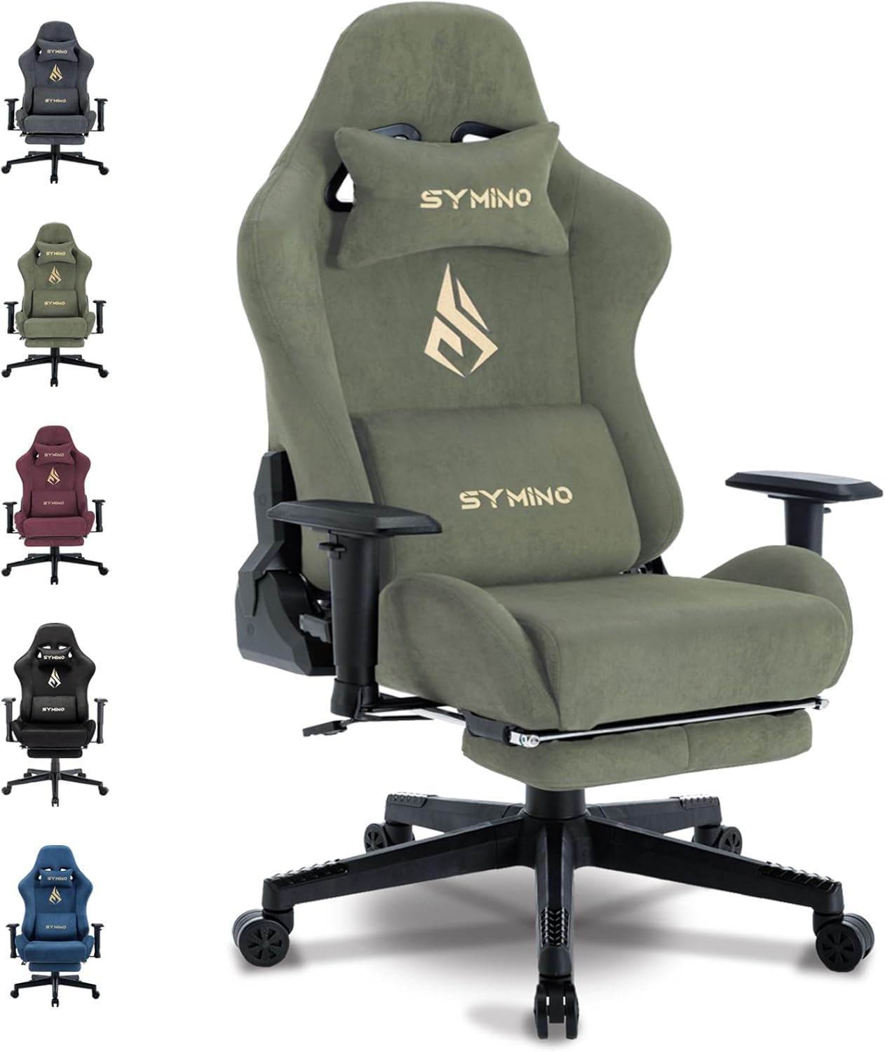 Symino Gaming Chair, Computer Chair with Footrest,...