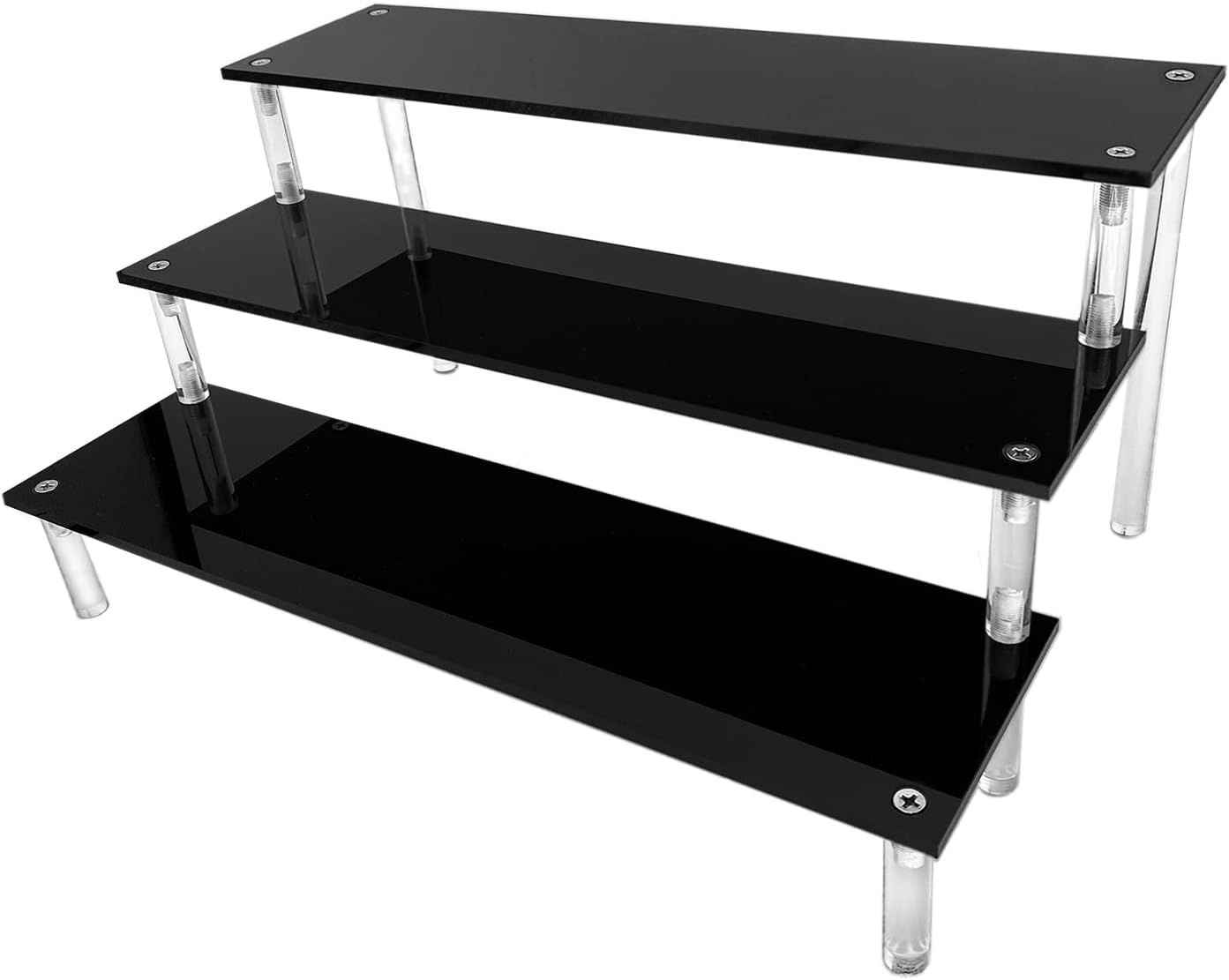 Acrylic Riser Black Acrylic Shelf Riser 3 Tier Perfume Organizer Cologne Display...