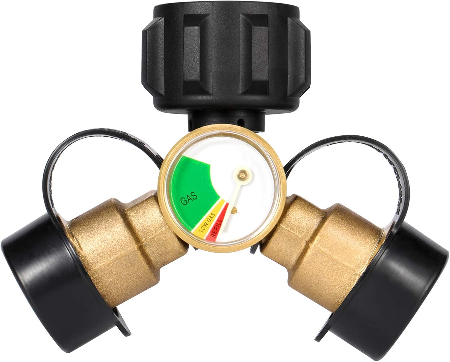 Kohree Propane Splitter 2 Way, Propane Tank Splitter with Gauge, Propane Hose Sp...