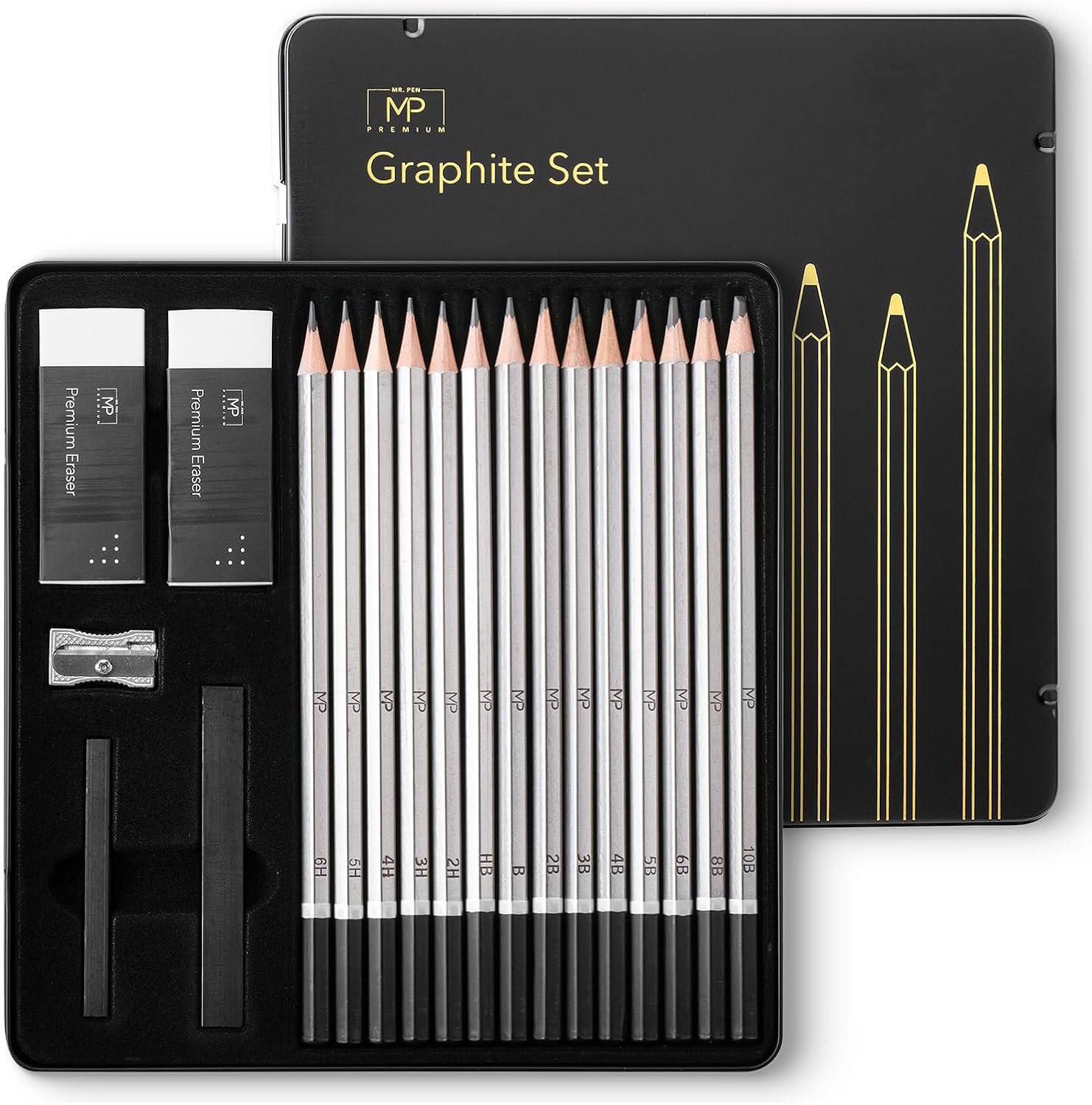 Mr. Pen- Sketch Pencils for Drawing, 19 pcs, Drawing Pencils for Sketching with...