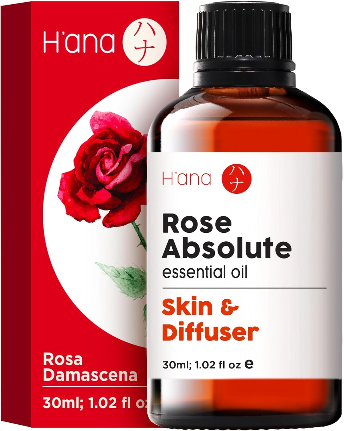 H'ana Rose Essential Oil - 100% Pure and Natural Essential Oil for Skin and Diff...