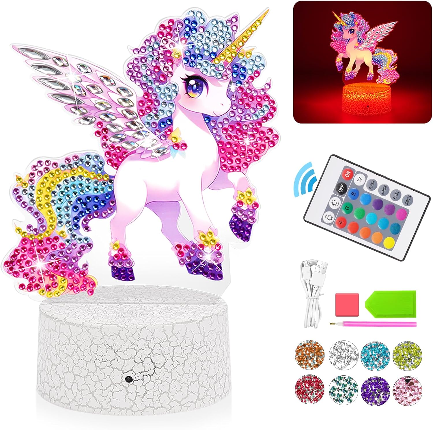 Unicorn Gifts for 6 7 8 9 10 11 Year Old Girls, Arts and Crafts Set for Kids Age...