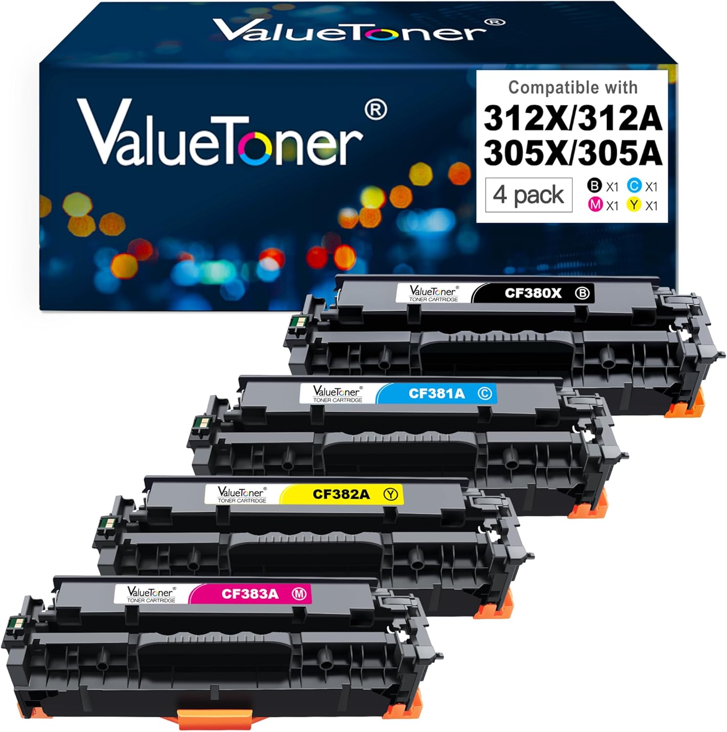 Valuetoner Remanufactured Toner Cartridges Replacement for HP 305A HP 312A Toner...
