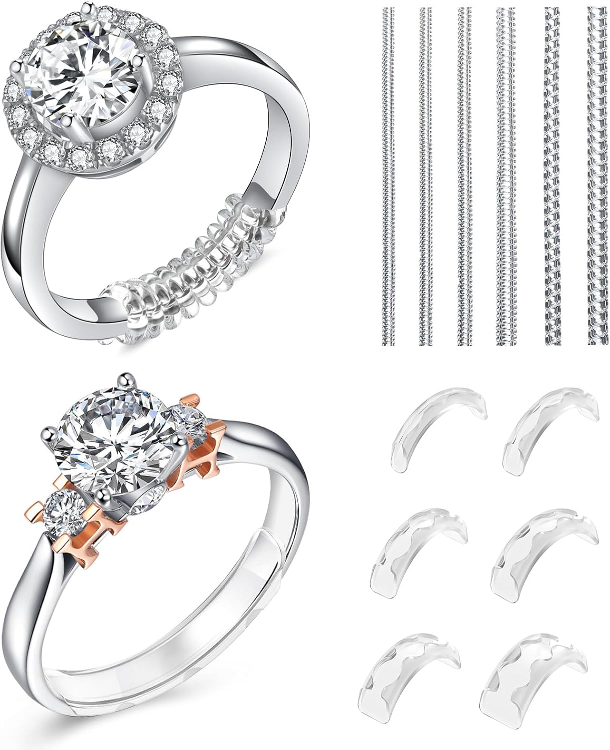Ring Sizers for Loose Rings Ring Guards for Loose Rings Fit Any Rings, Invisible...