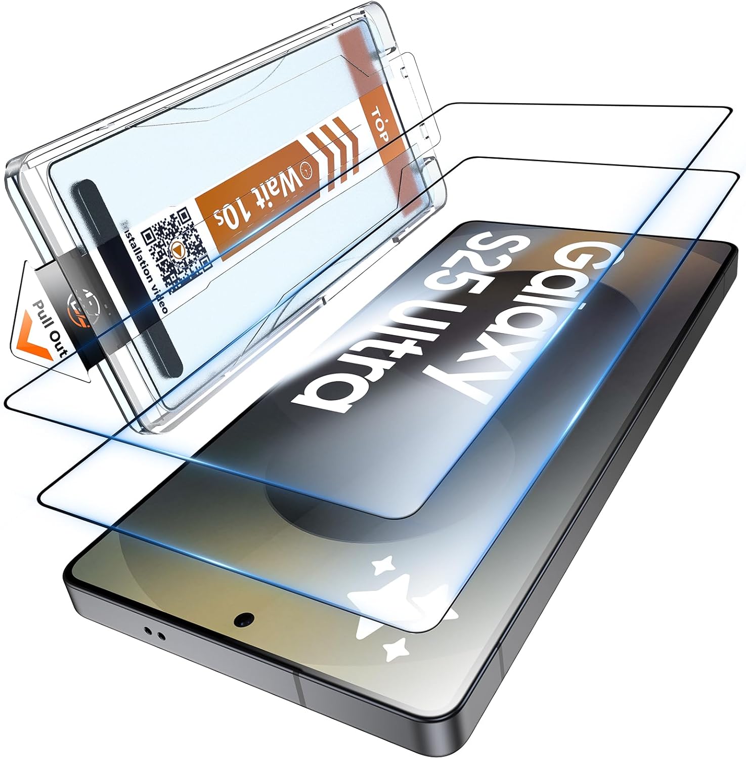 LK for Samsung Galaxy S25 Ultra Screen Protector, 2 Pack HD Tempered Glass Scree...