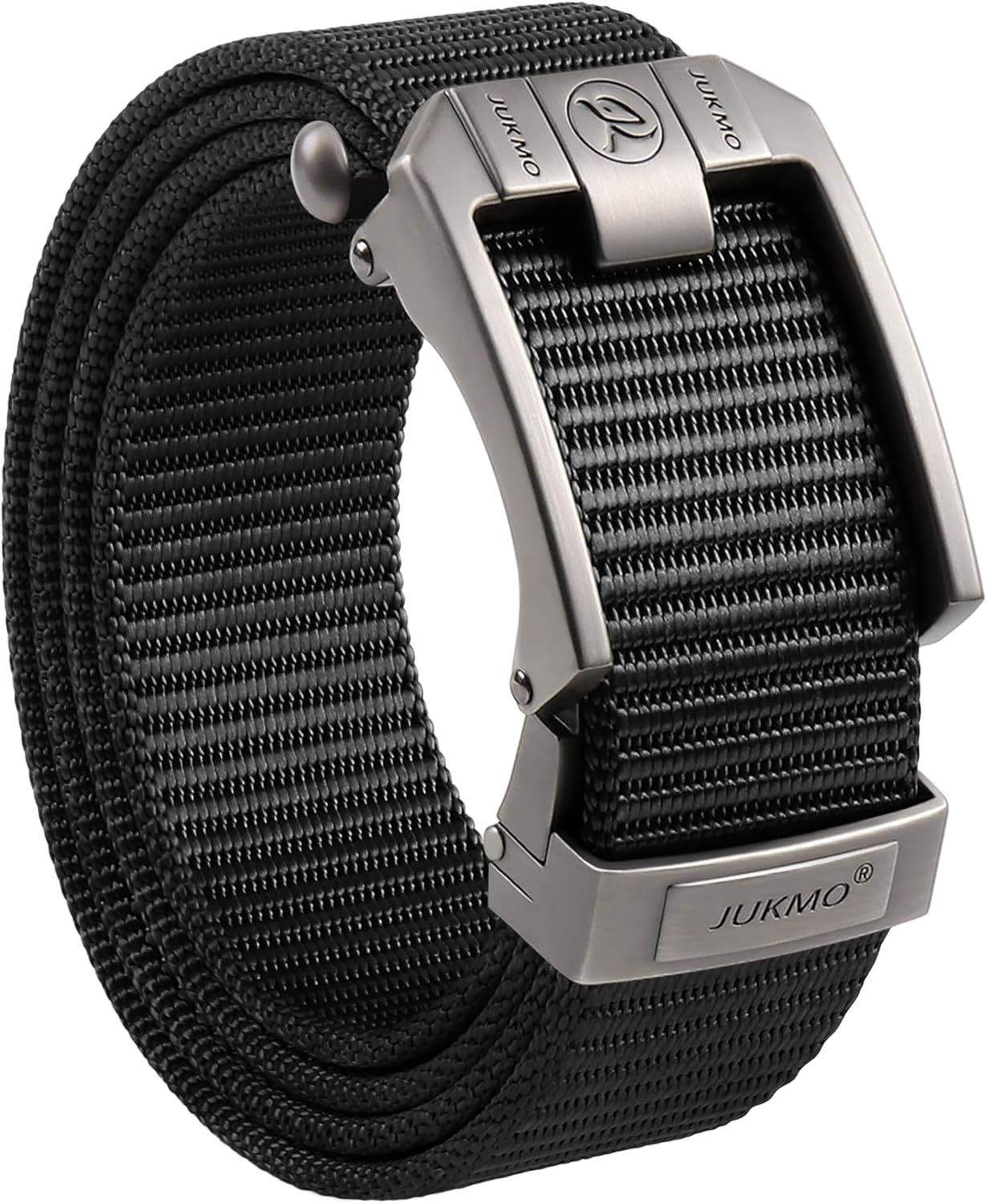JUKMO Ratchet Belt for Men, Nylon Web Tactical Belt with Automatic Slide Buckle,...