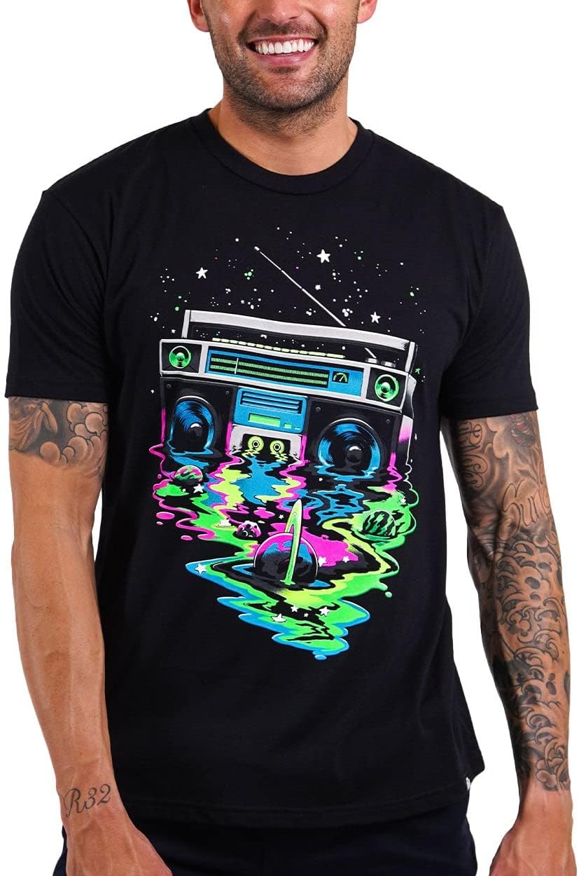INTO THE AM Men's Graphic Tees S - 4XL Cool Lightweight Fitted Printed Design T-...