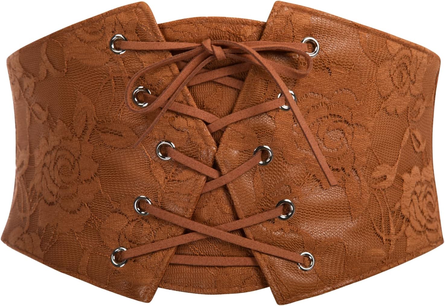 GRACE KARIN Women's Elastic Stretch Corset Waist Cincher Belt Large Coffee