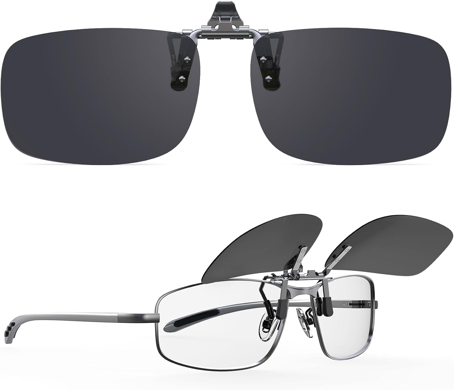 Goiteia Polarized Flip up Clip on Sunglasses for Men Women-Easy to Put on and Ta...