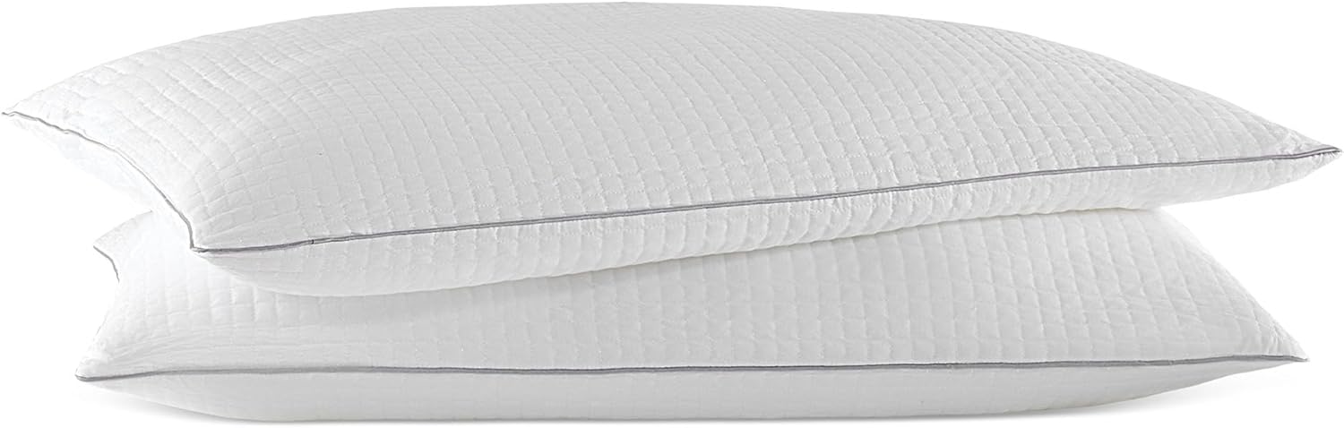 Ultra Thin Pillows Hotel Quality for Sleeping 2 Pack Queen Size, Bed Pillows for...