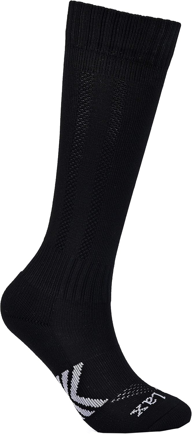 Laulax Boys Seamless Toe Coolmax Football Socks 4-7 Years Black