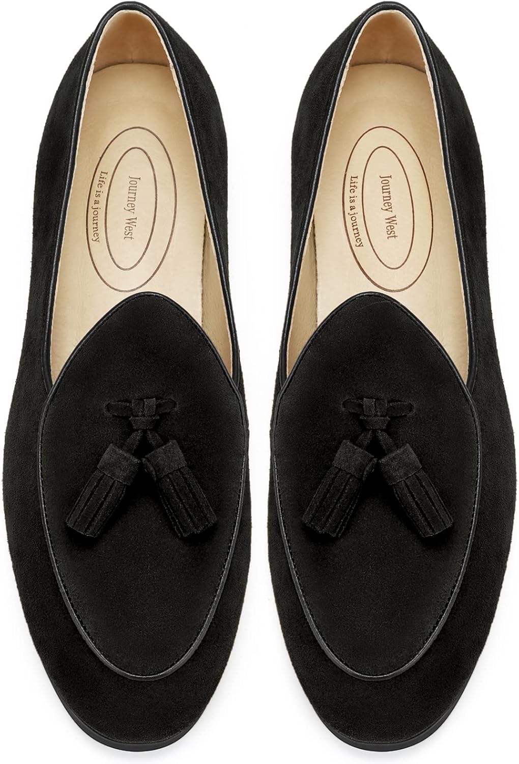 Journey West Men's Vintage Loafers for Men Belgian Loafers Slip-on Loafer Penny...