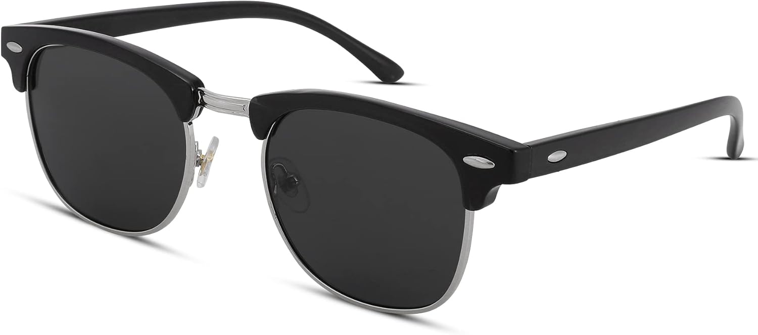 Pro Acme Semi-Rimless Polarized Sunglasses UV 400 Protection for Women Men A2 Bl...