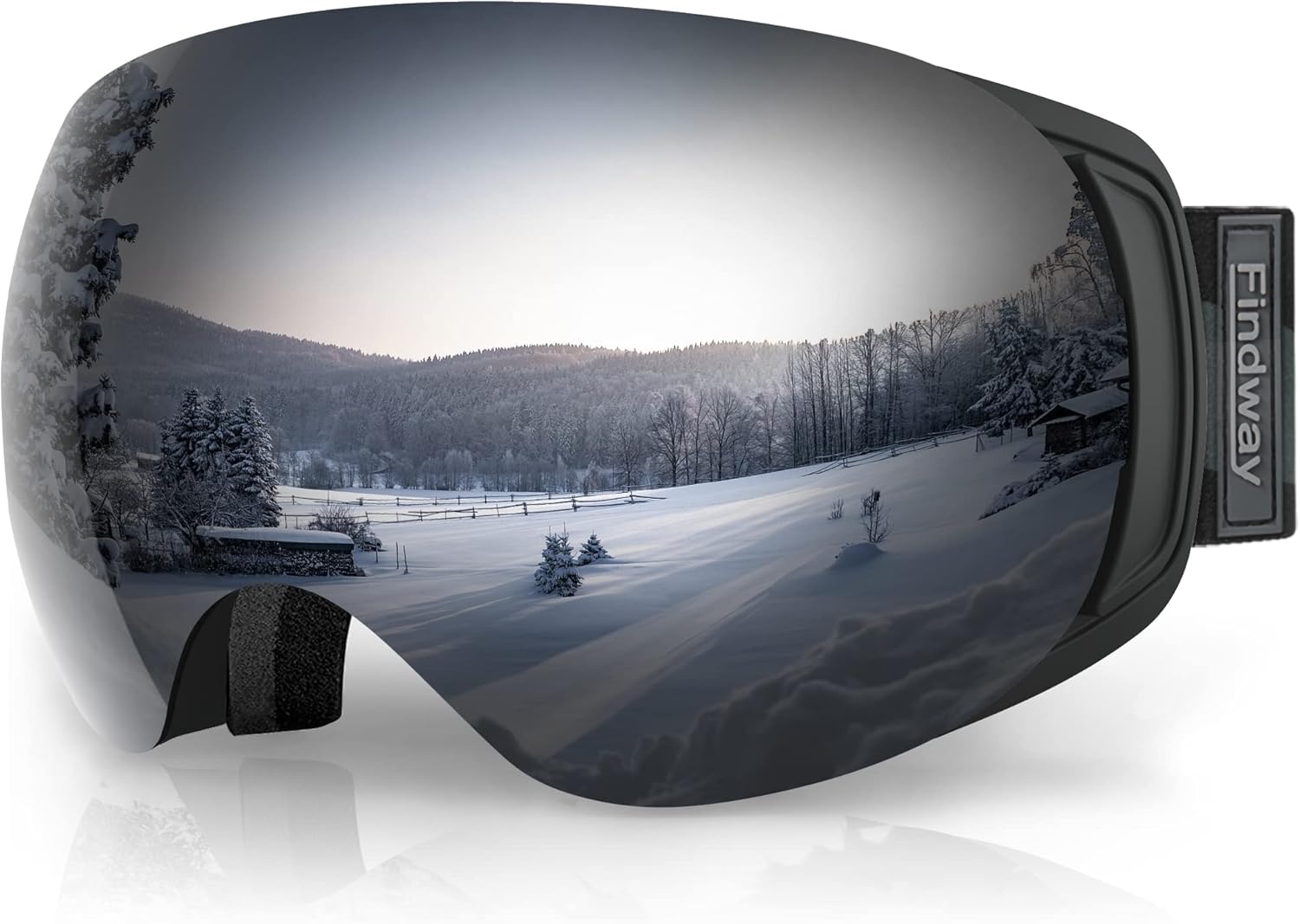 Findway Ski Goggles,Snowboard Goggles for Men Womens Ladies Over Glasses OTG, Ma...
