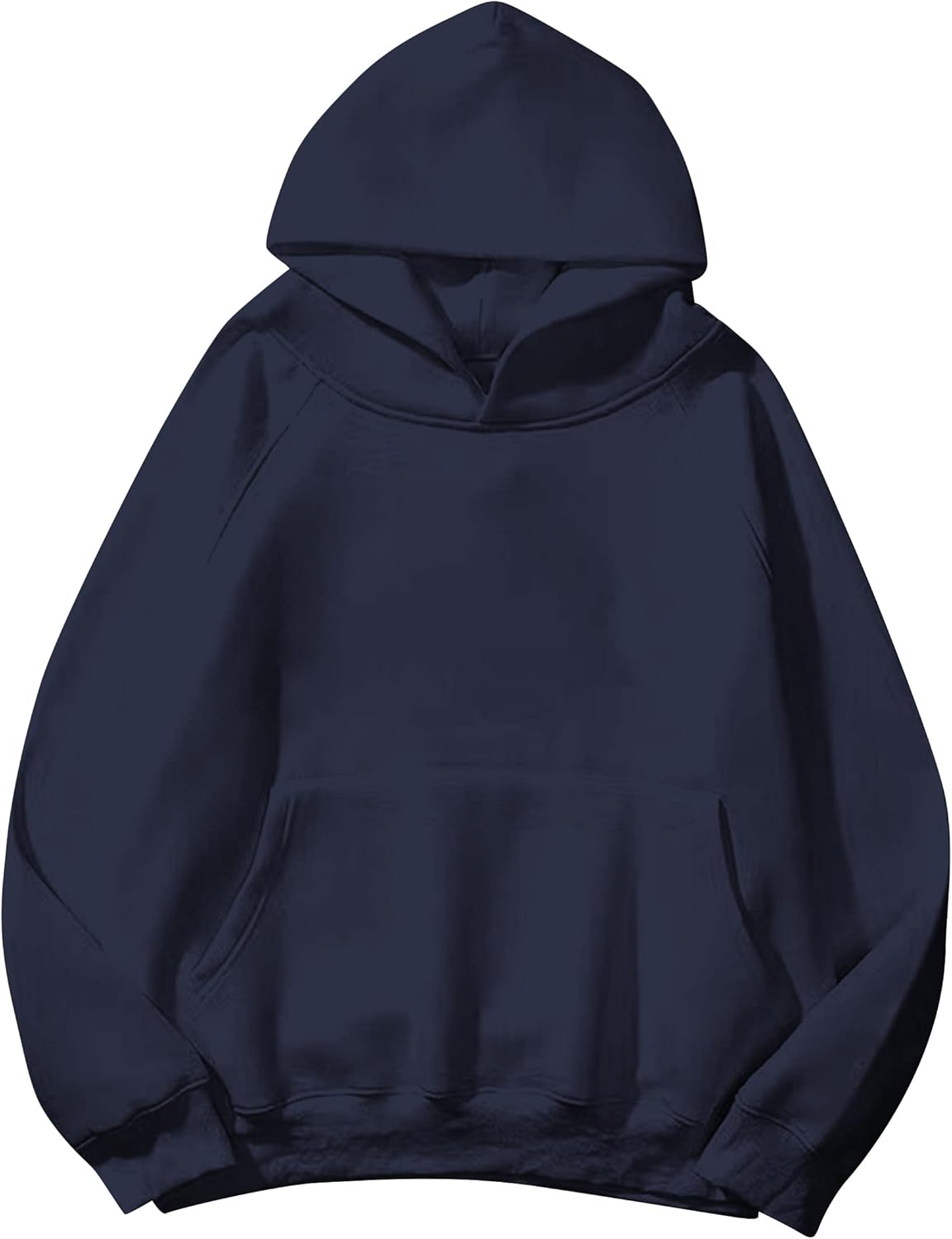 Lauweion Women Solid Basic Fleece Letter Loose Hoodie Sweatshirt Long Sleeve Kan...