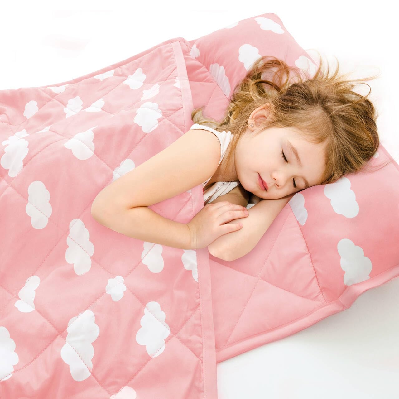 Toddler Nap Mat with Removable Pillow and Blanket, Cot Nap Mats for Standard Day...