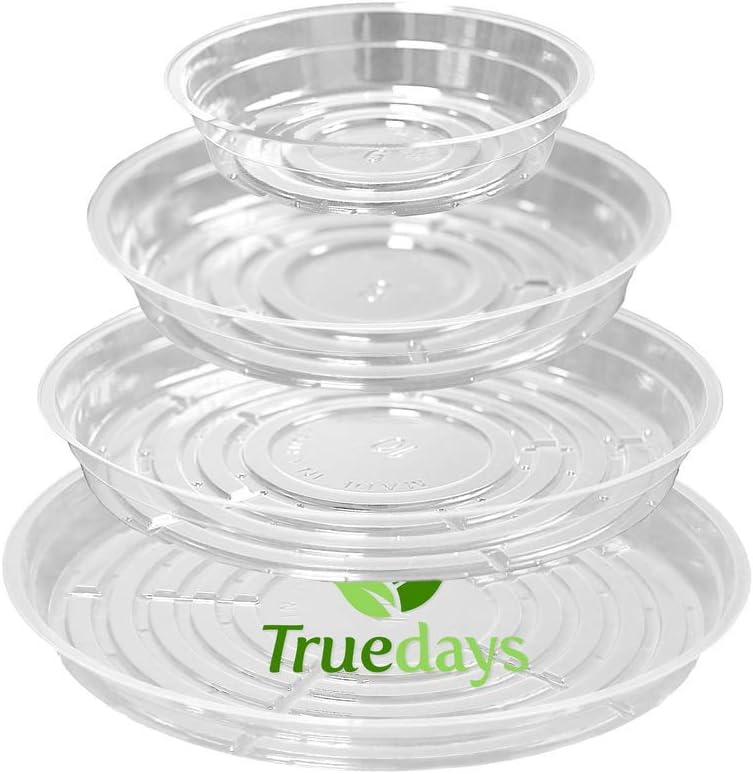 TRUEDAYS 20 Pack Plant Saucers (6 inch / 8inch / 10inch / 12inch) Clear Plant Sa...