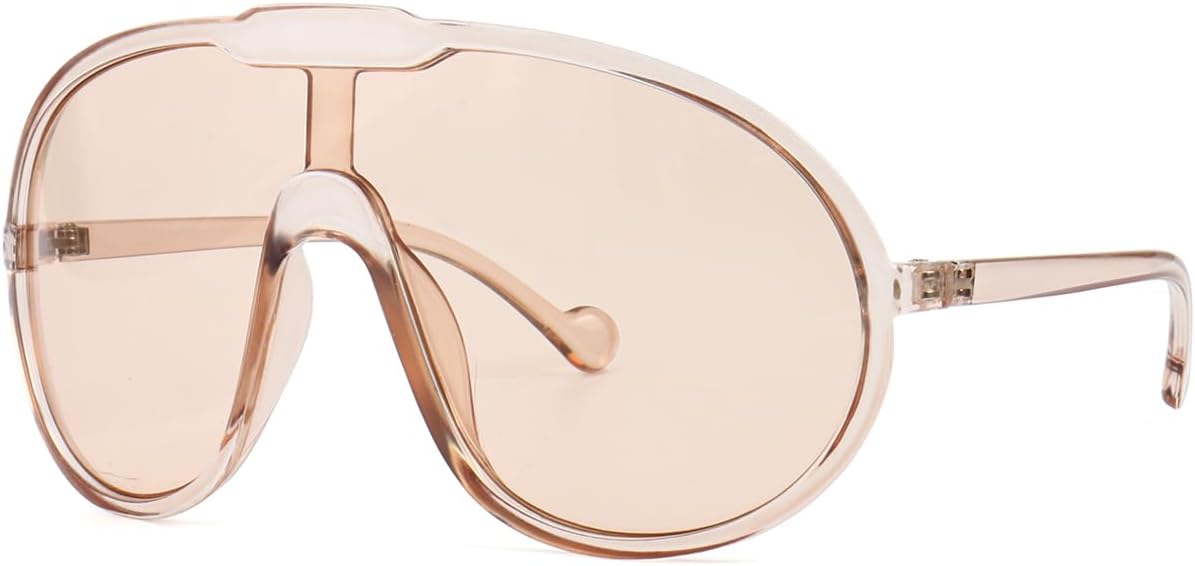 Trendy Oversized Sunglasses for Women Men Fashion Shield Aviator Sun Glasses UV4...