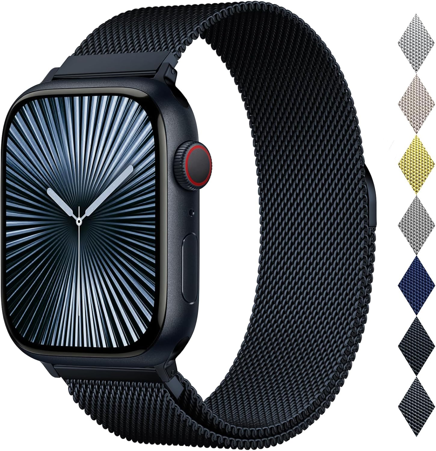 Stainless Steel Milanese Loop Compatible with Apple Watch Band 46mm 42mm 44mm 45...