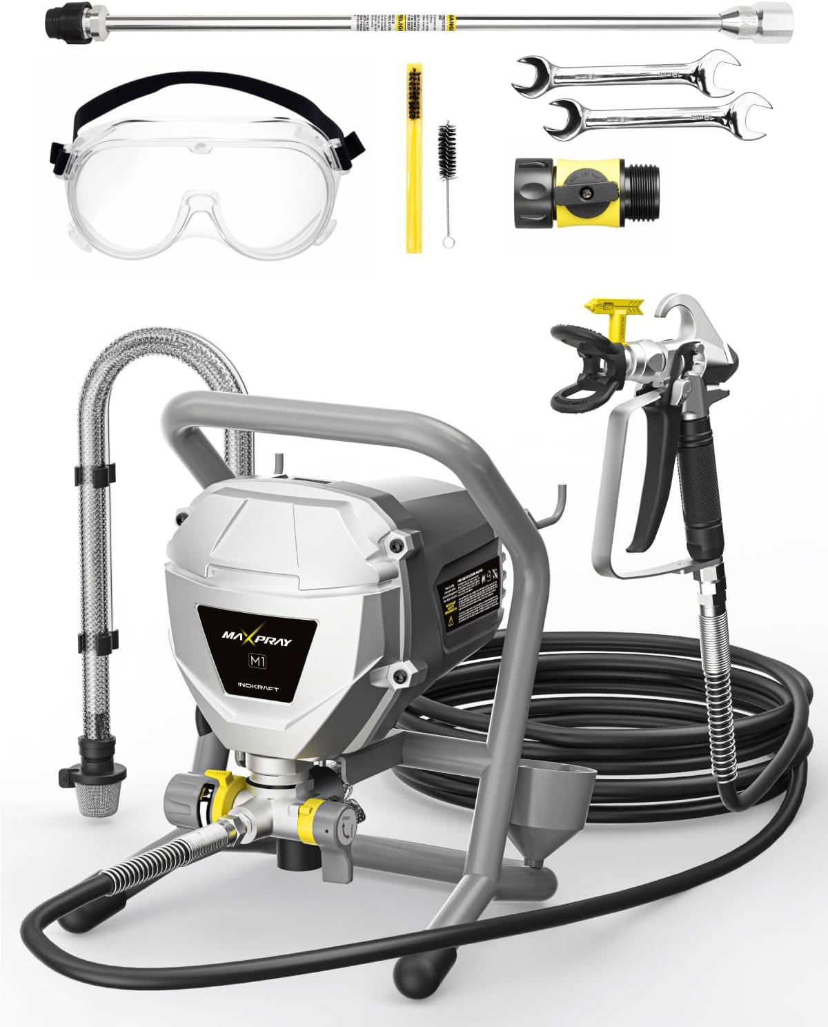 MaXpray M1 Airless Paint Sprayer, Highly Efficient Thinning-Free Minimal Overspr...