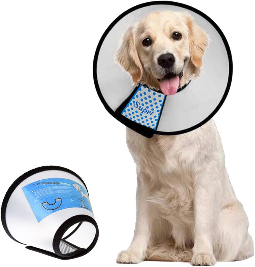 Supet Dog Cone Collar Adjustable After Surgery, Comfortable Pet Recovery Collar...