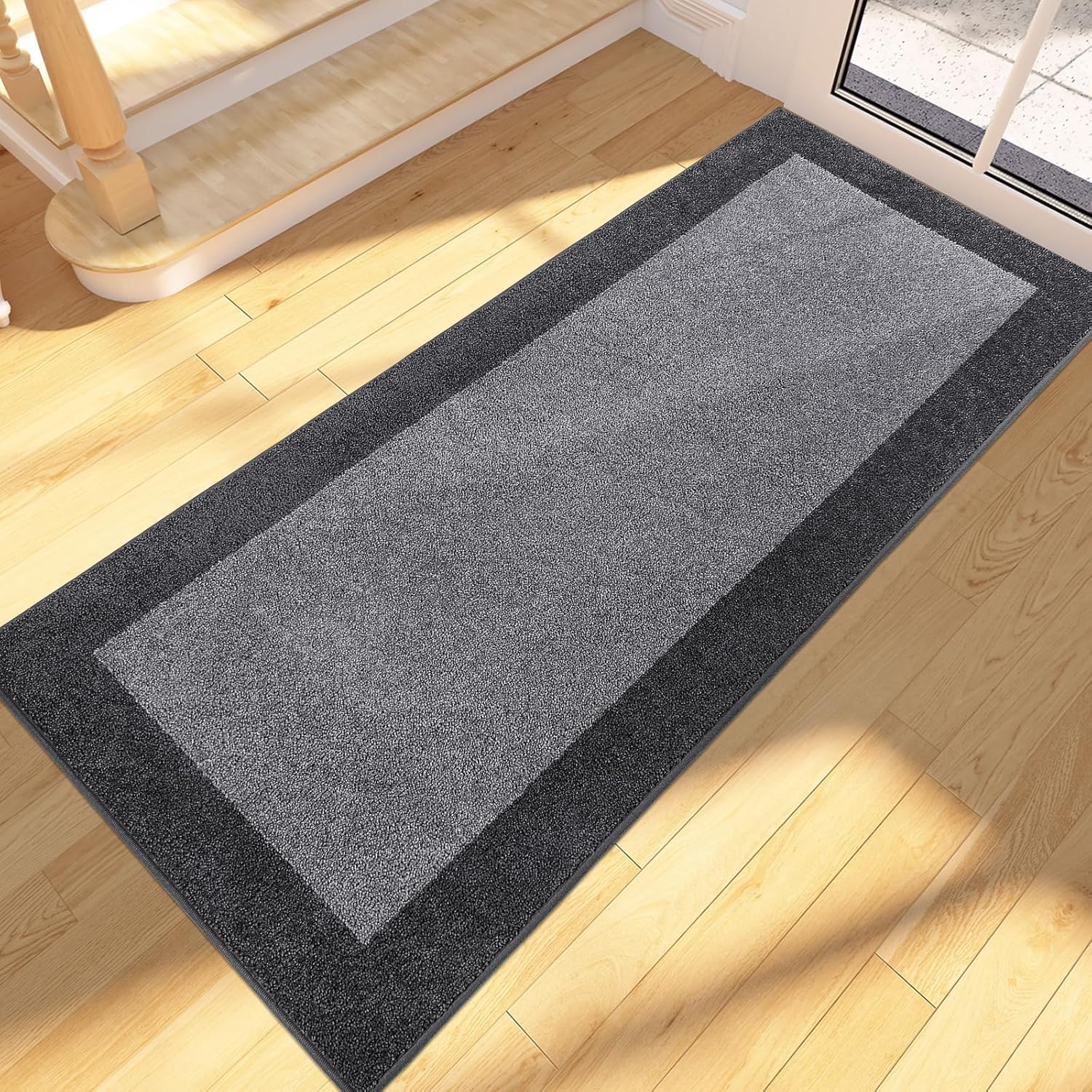 FCSDETAIL Dirt Trapper Indoor Door Mat 60 x 240 cm, Non-slip Entrance Rug, Machi...