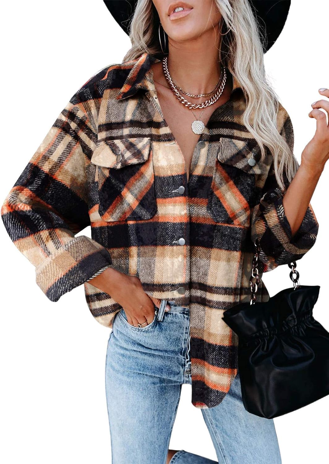 Dokotoo Womens Corduroy Button Down Shirts Boyfriend Long Sleeve Oversized Blous...