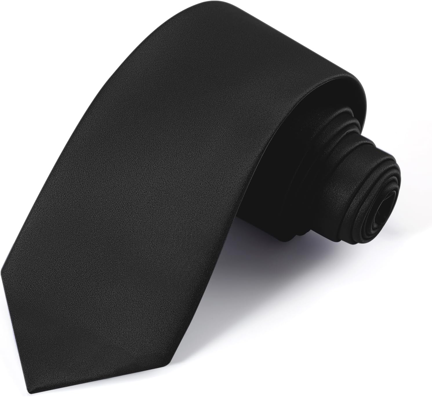 Black Ties For Men Solid Pure Color Formal Neckties 3.15" (8CM) Men's Tie Gift B...