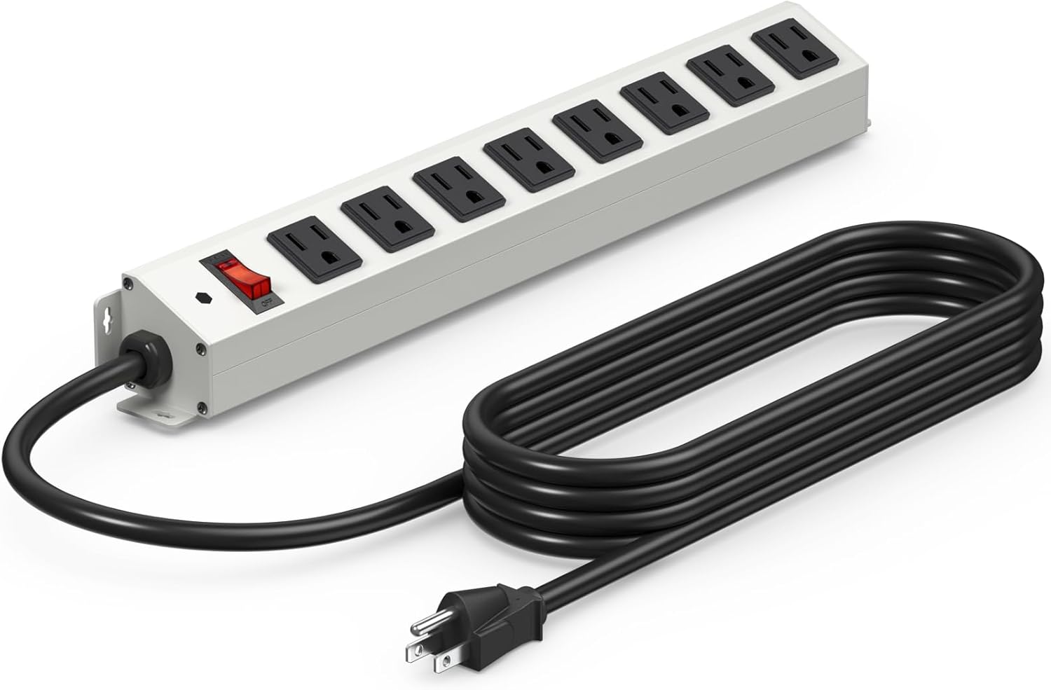 CCCEI Corner Mount Angle Power Strip, Under Cabinet Heavy Duty 8 Outlets Power S...