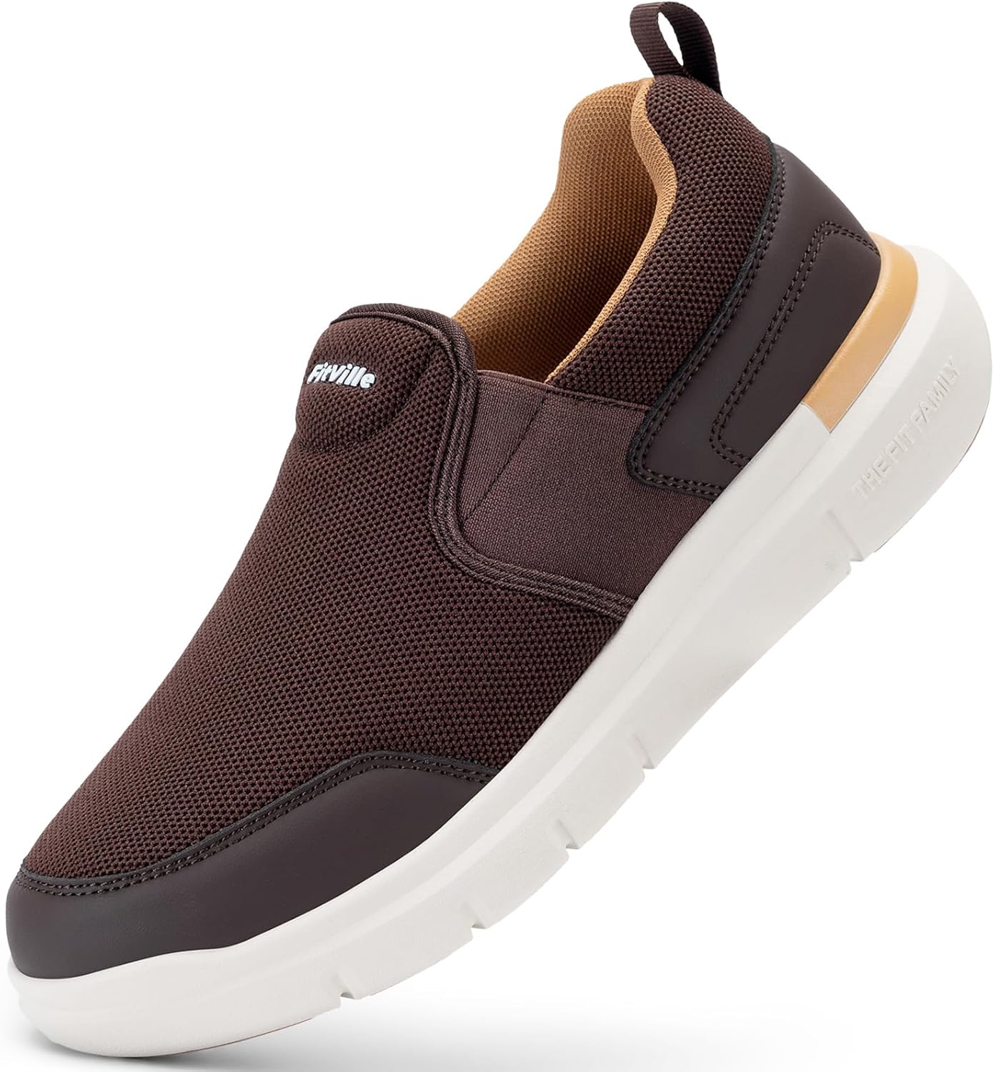 FitVille Men's Extra Wide Slip On Trainers Comfortable Breathable Casual Loafers...