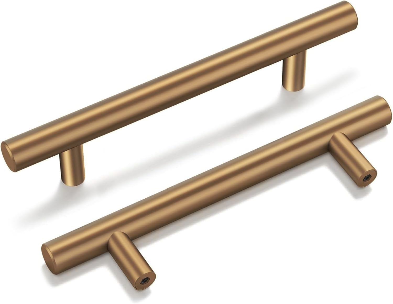 goldenwarm 35 Pack Champagne Bronze Cabinet Pulls Gold Cabinet Handles 3-3/4 inc...