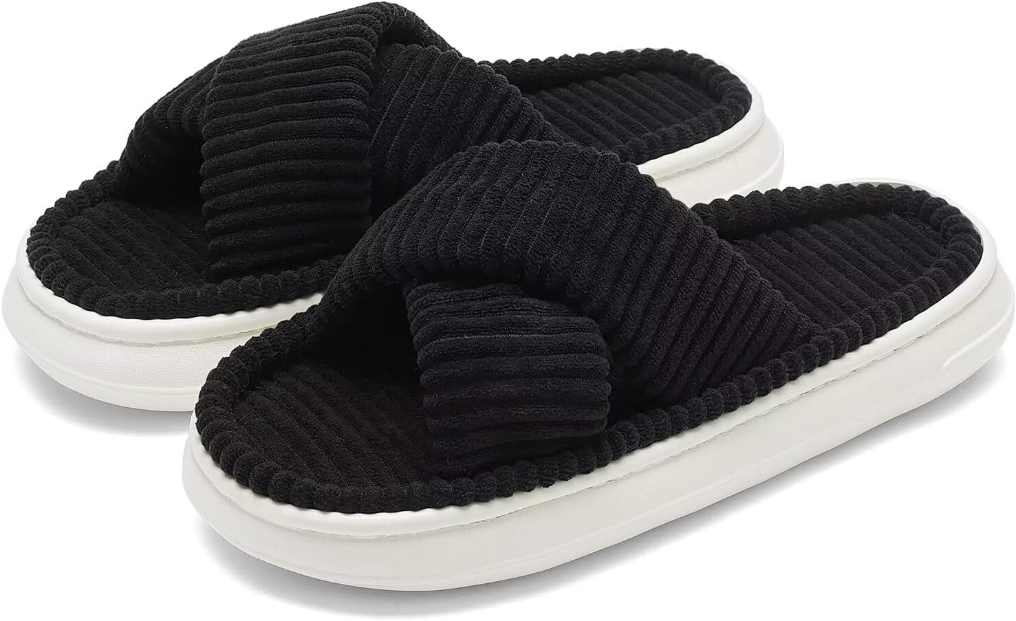 NineCiFun Women's House Slippers Open Toe Slide Slippers for Women Summer Slippe...