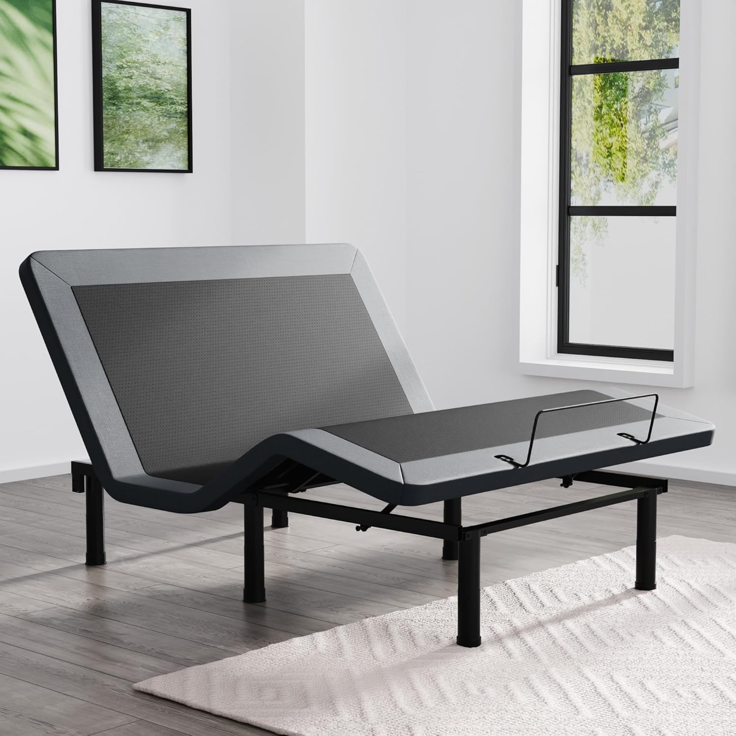 SunsGrove Queen Adjustable Bed Frame with Wireless Remote, Electric Bed, Zero Gr...