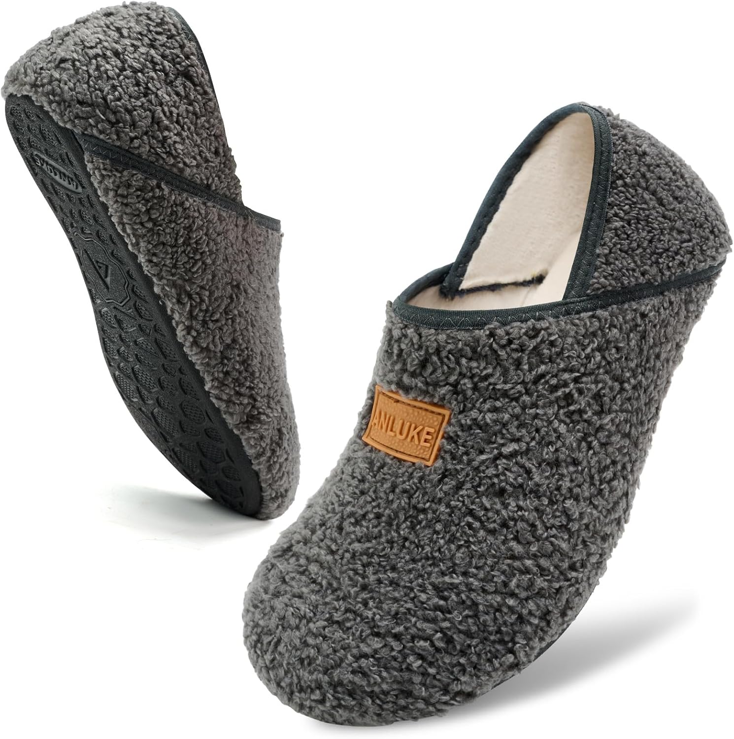 ANLUKE Slipper for Women Men Slipper Socks Fuzzy H...