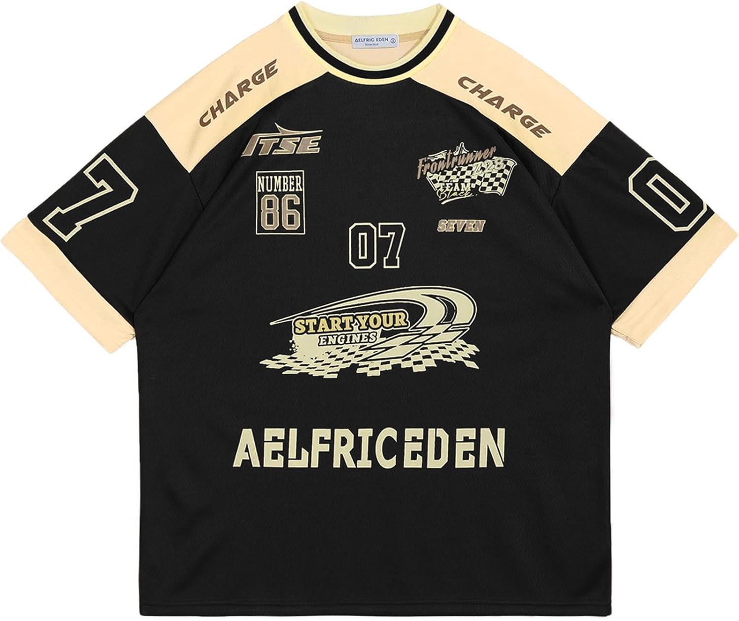 Aelfric Eden 90s Oversized T Shirts Unisex Grahpic Jersey Printed Casual Tees St...