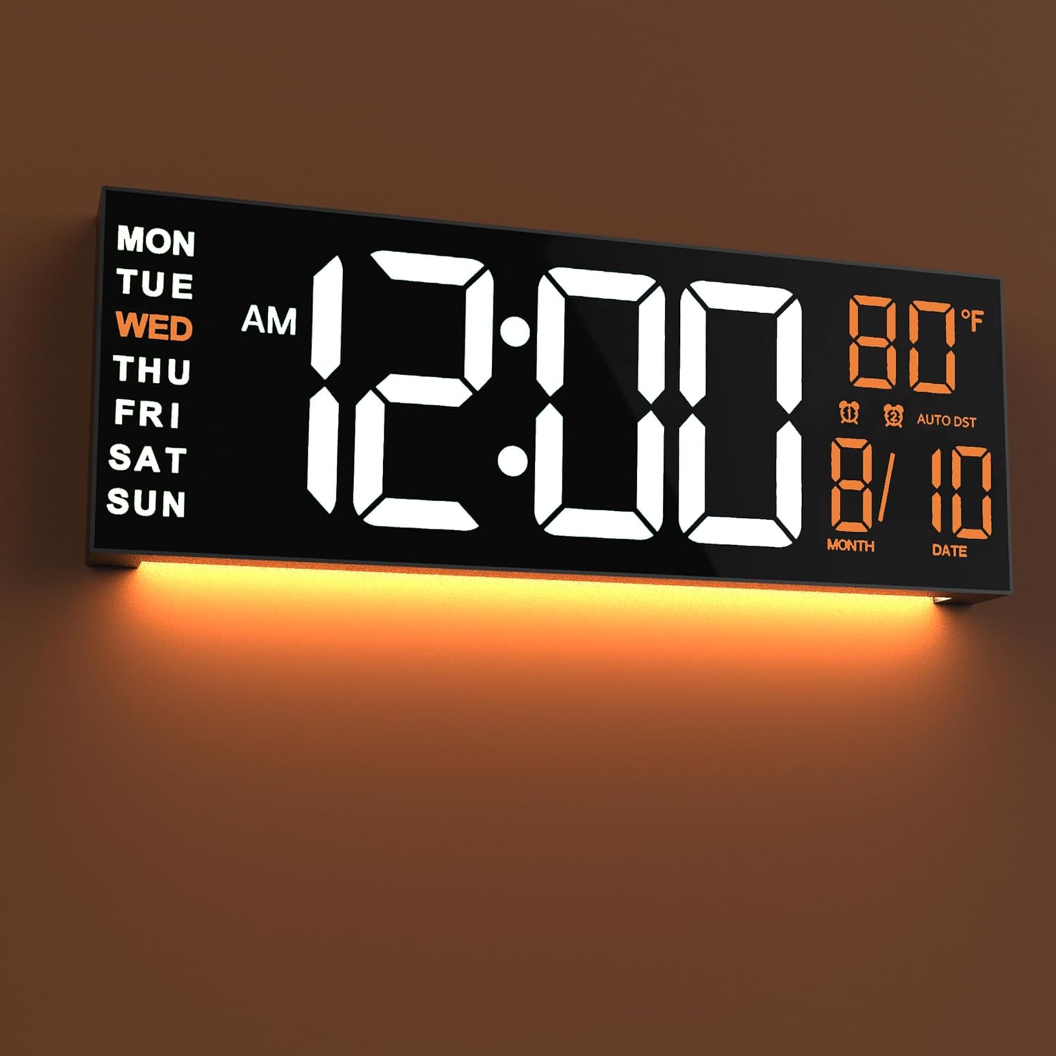 JALL 16" Large Digital Wall Clock Timer, Remote Controll, 2 Alarms, LED Display,...