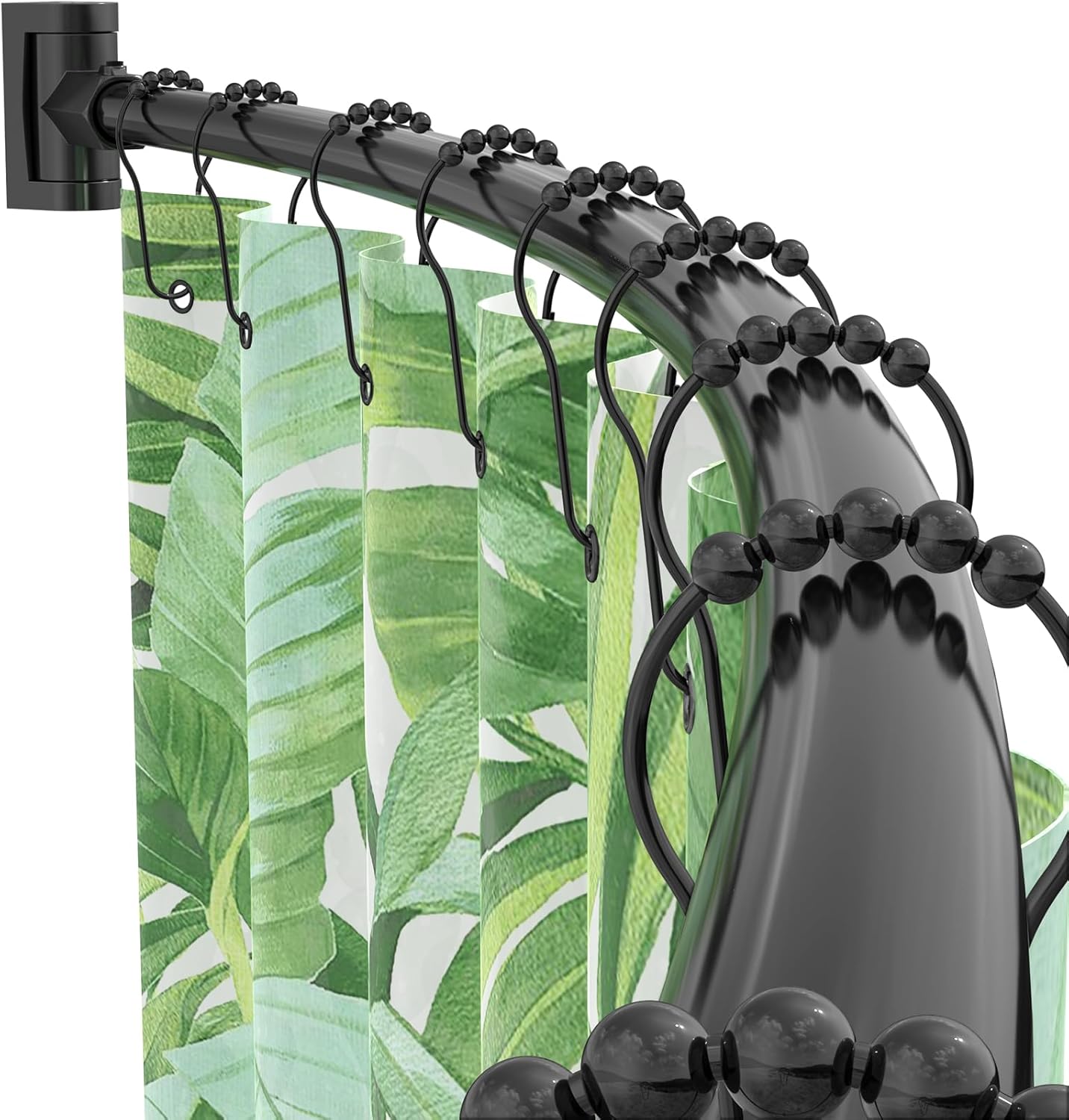 PrettyHome Adjustable Arched Curved Shower Curtain Rod Rustproof Expandable Alum...