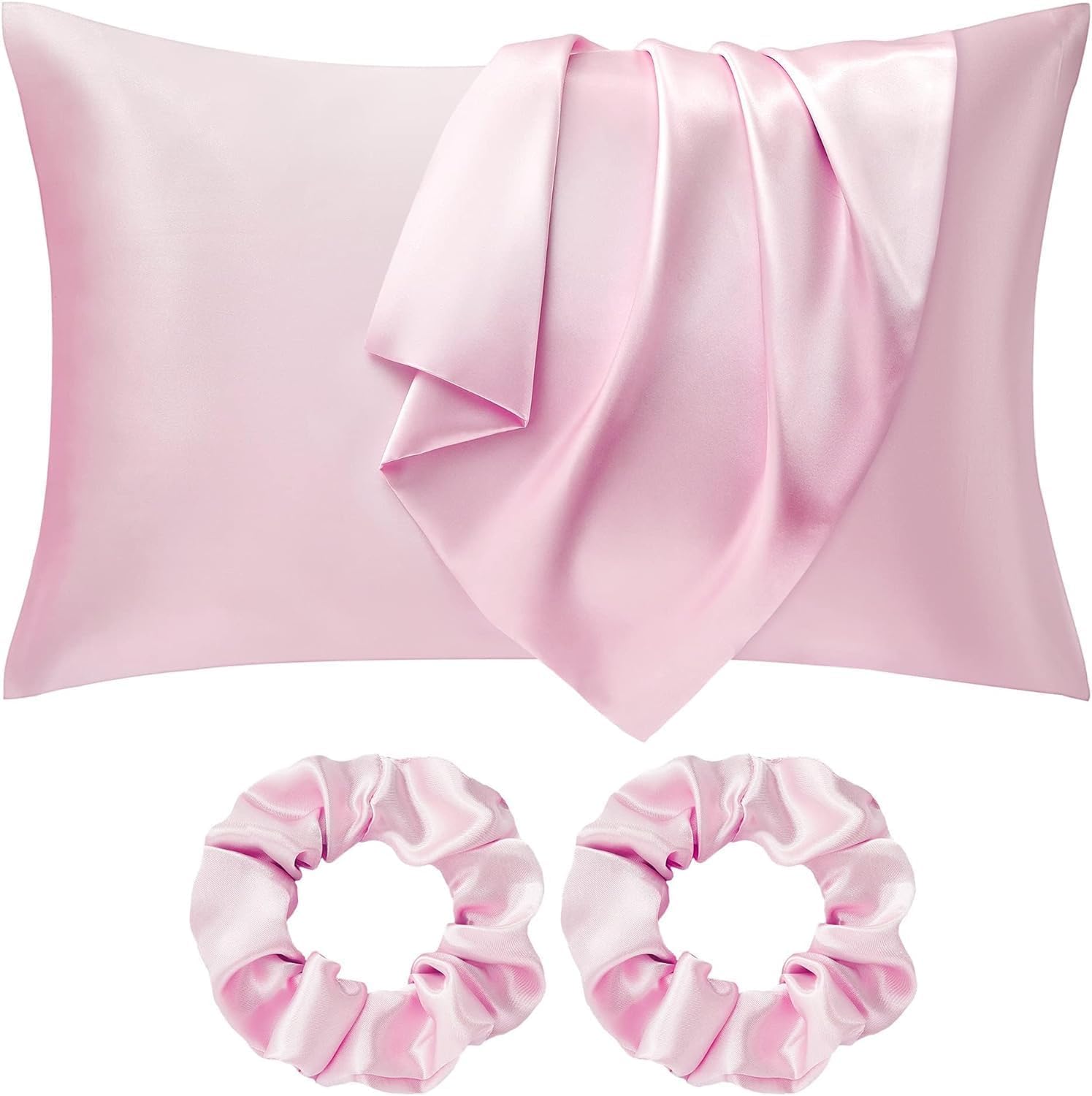 Seiwohl 2 pack Satin Silk Pillowcases for Hair and Skin Silk Pillow Case 2 Pack...
