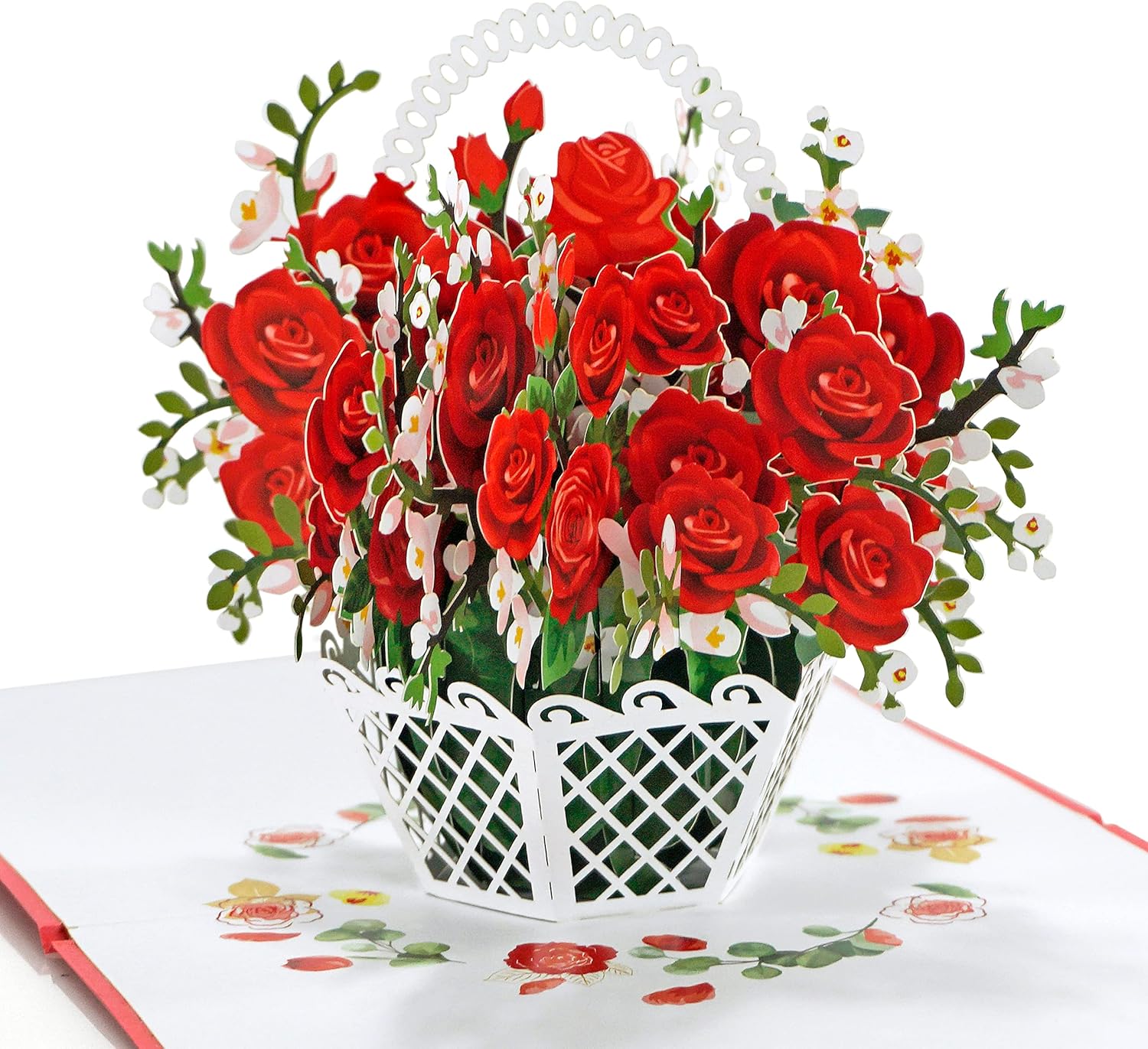 CUTPOPUP Red Roses Vase - Birthday Cards for Women, Mothers Day Cards Pop Up, Fl...