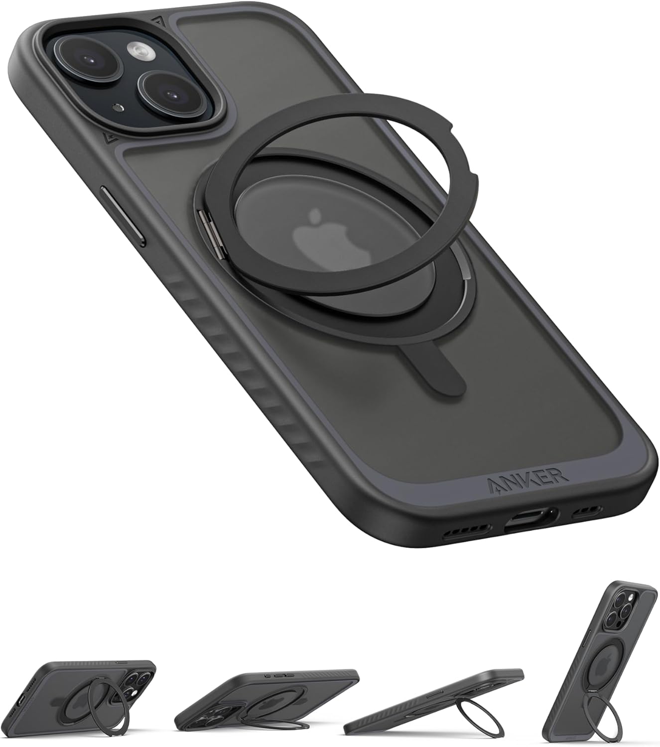 Anker FlexStand Magnetic Phone Case, Anti-Slip and Drop-Proof Protective Cover w...