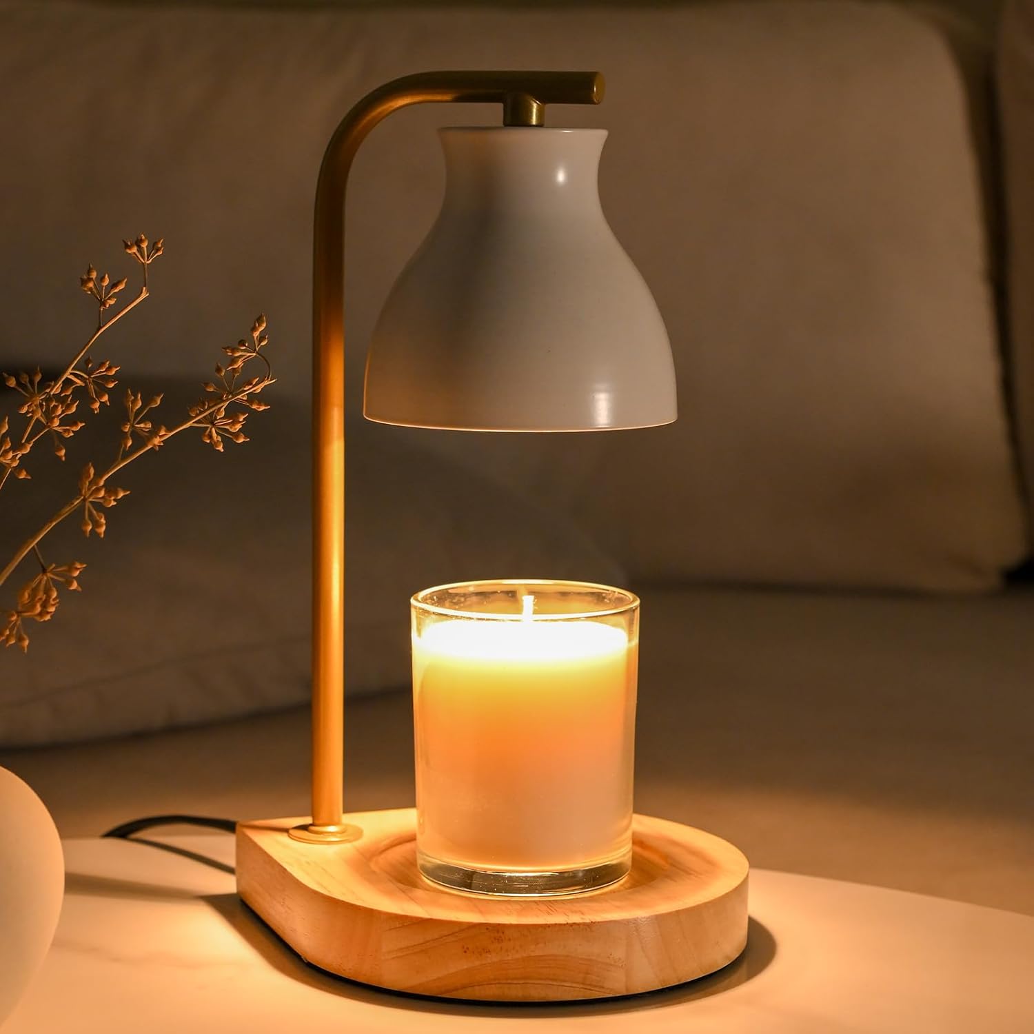 SOKCVSEA Candle Warmer Lamp - Candle Lamp Warmer with Dimmable, Birthday Gifts f...