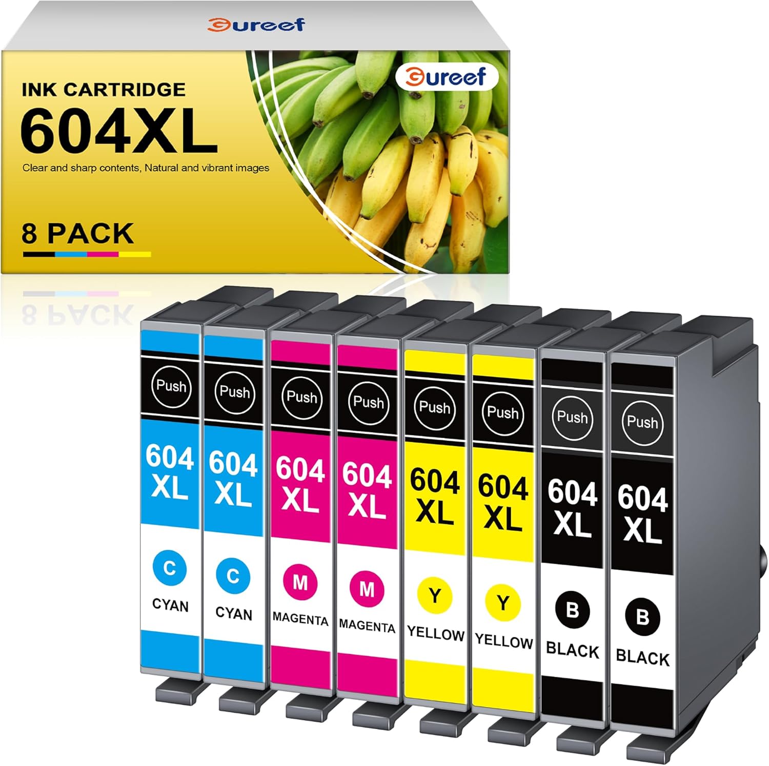 Gureef 604XL Ink Cartridges for Epson 604 Ink Cartridges for Epson XP2200 Ink Ca...
